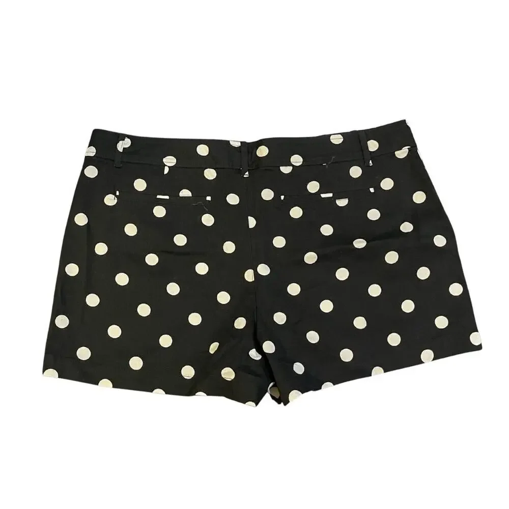 Ny&C Polka Dot Chino Shorts Size 16 Casual Vacation Preppy Chic - Picture 2 of 4